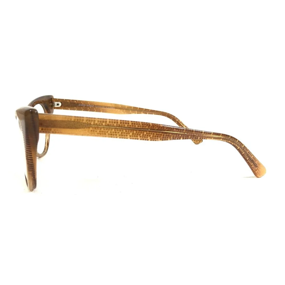 Andy Wolf Eyeglasses Frames 5028 col.v Clear Brown Sharp Cat Eye 53-17-140